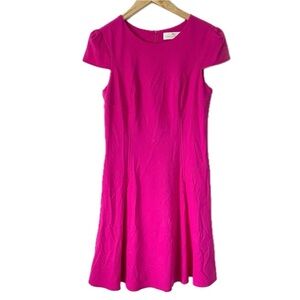 Amanda Uprichard Cap Sleeve Dress A-Line Pink Women’s Size Large L
